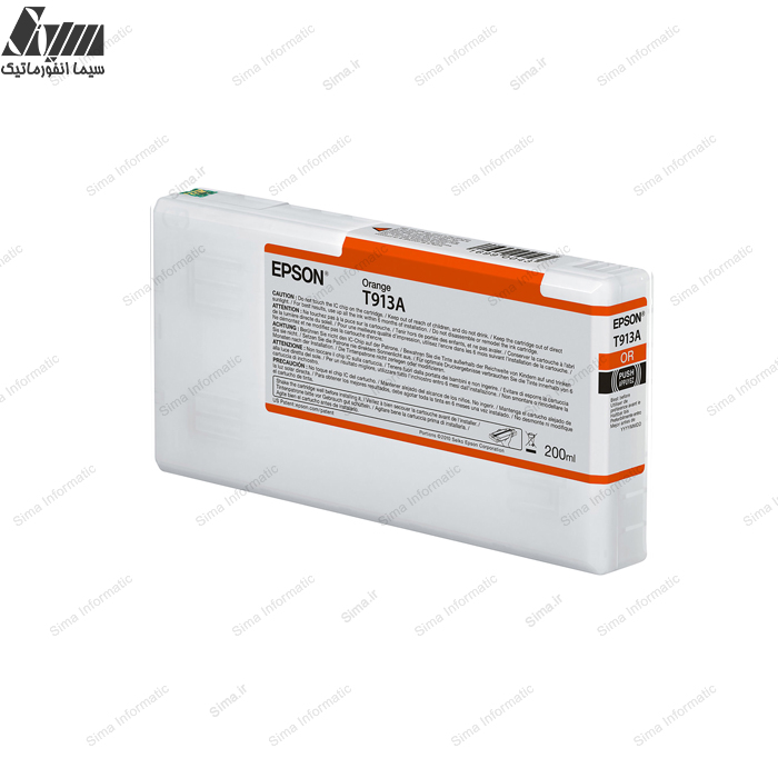 کارتریج چاپگر حرفه ای اپسون 200 میلی لیتر T913A Orange P-5000