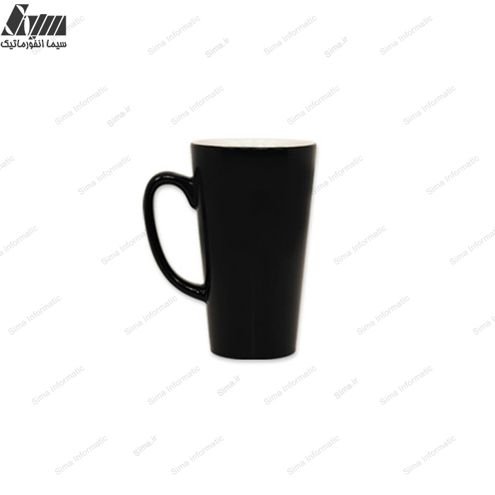 لیوان سرامیکی مخروطی مشکی جادویی  17oz (مخصوص چاپ سابلیمشن)